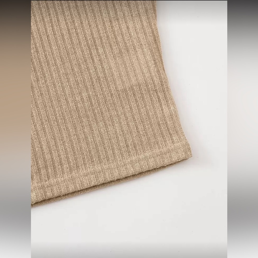 SHEIN Tan Ribbed Tank Top - Picture 5 of 7